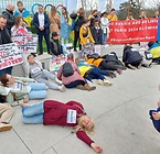 #BoycottRussianSport: у Лозанні відбулась акція протесту проти участі російських та білоруських спортсменів в Олімпіаді-2024 
